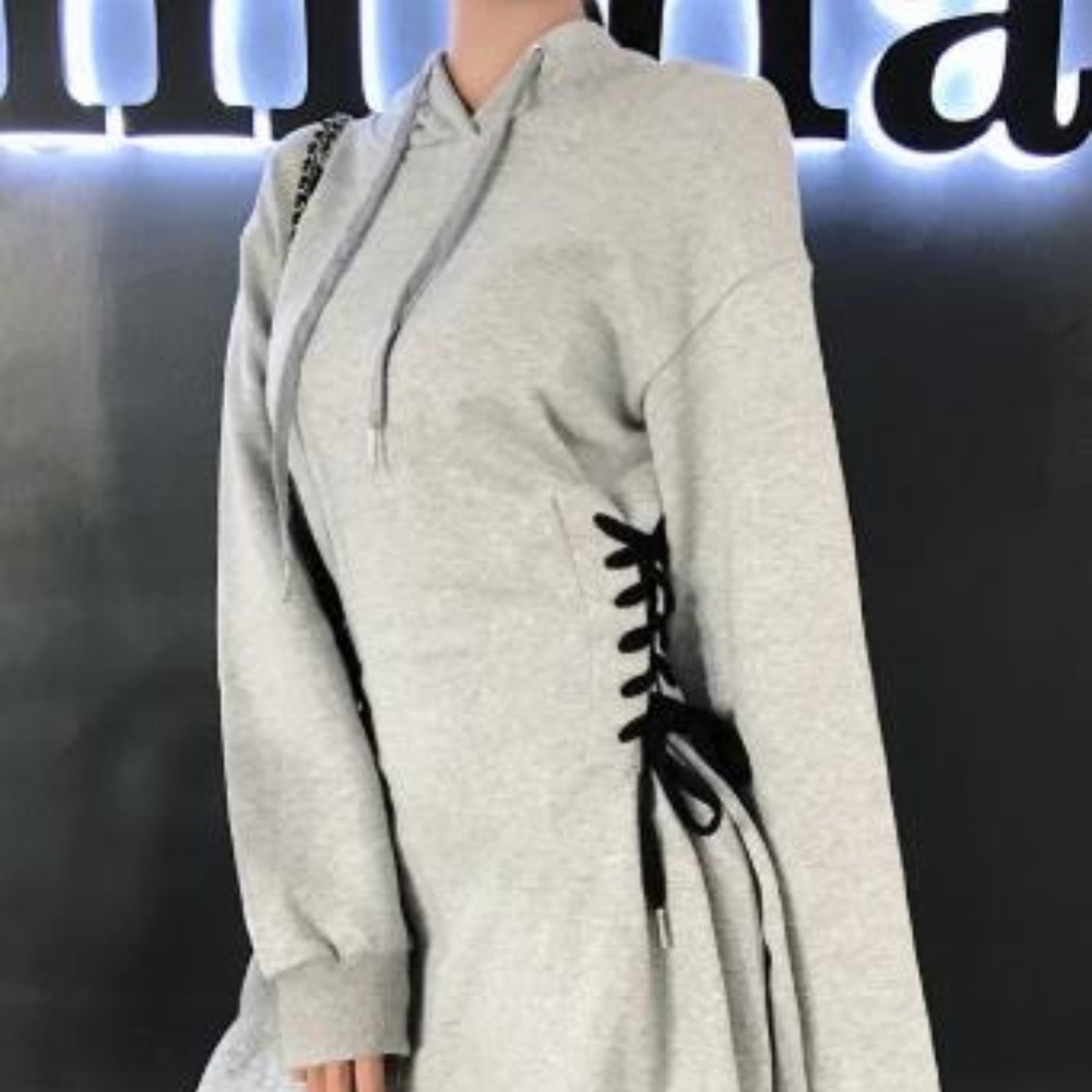 Tie up sweater dress